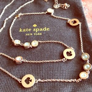 NWT Kate Spade rose-gold long adjustable necklace