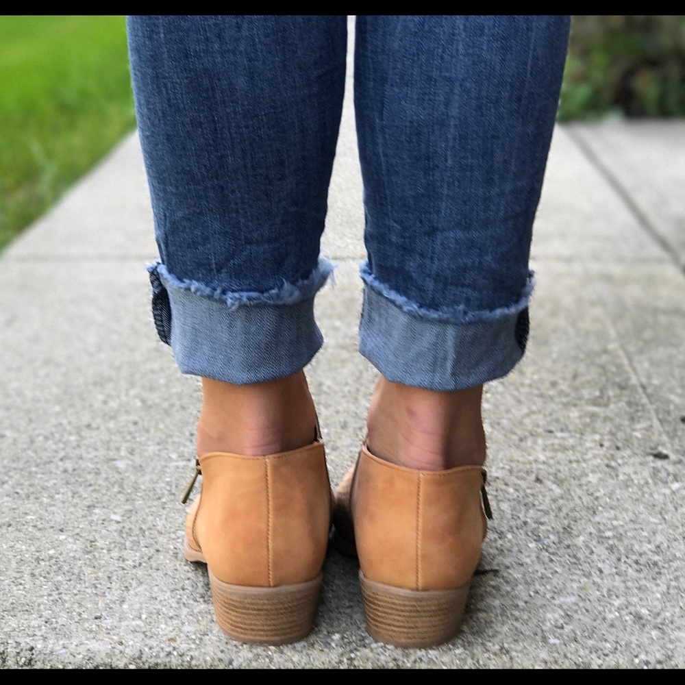FINAL PRICE! Tan Perforated Booties - Picture 4 of 8