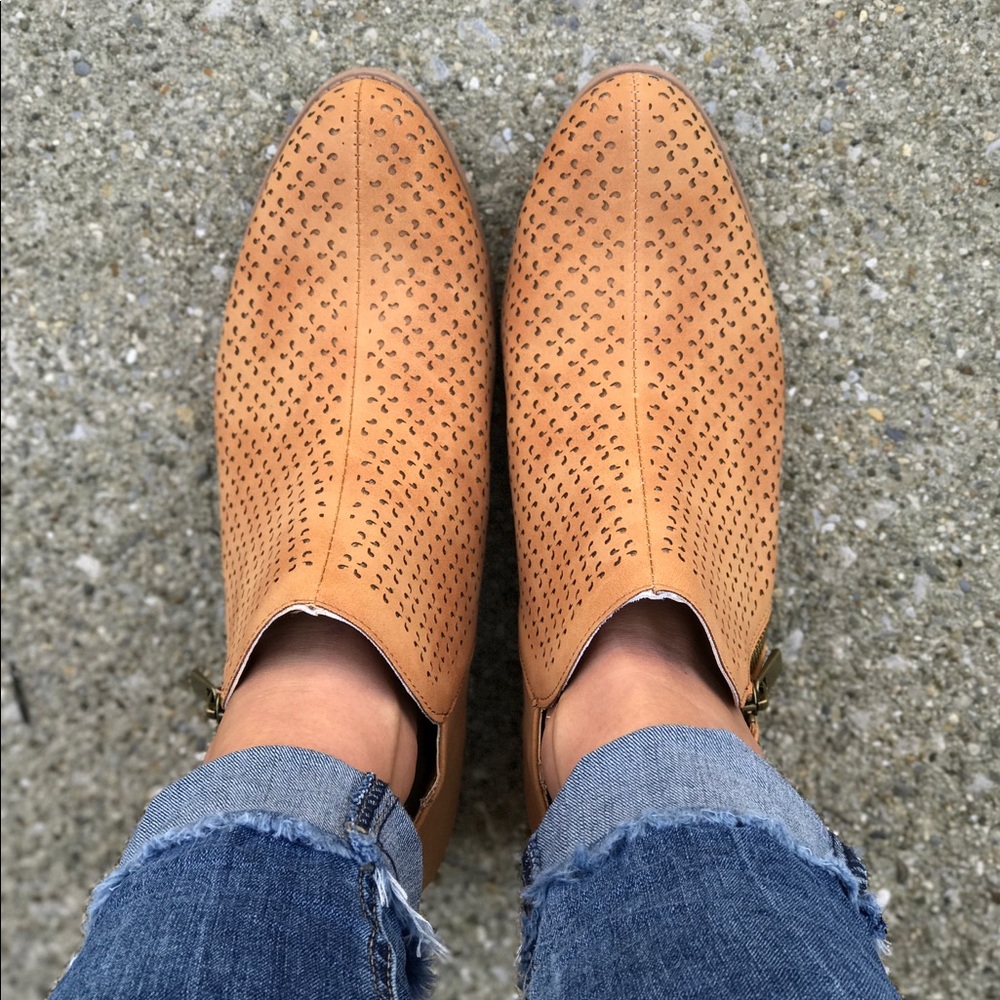 FINAL PRICE! Tan Perforated Booties - Picture 5 of 8