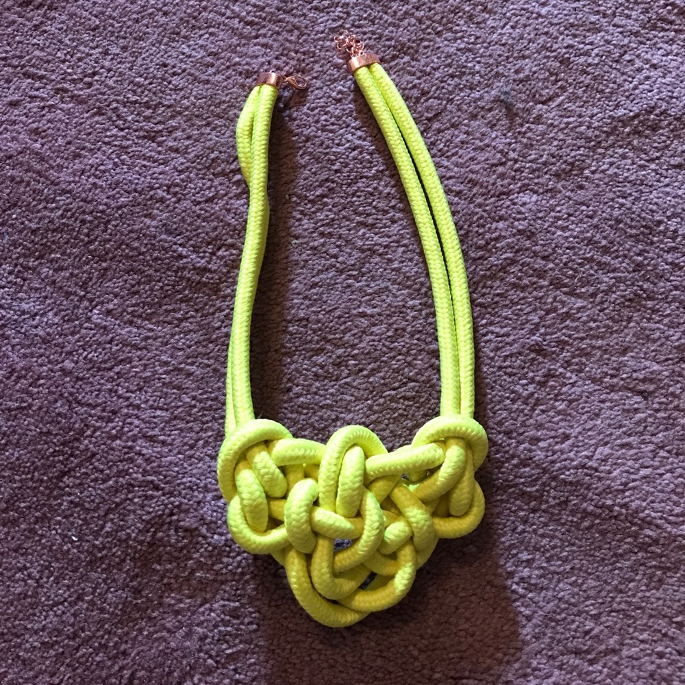 Yellow Knot Necklace