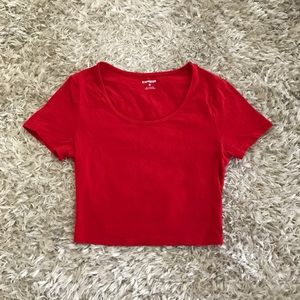 Express Red Crop Top