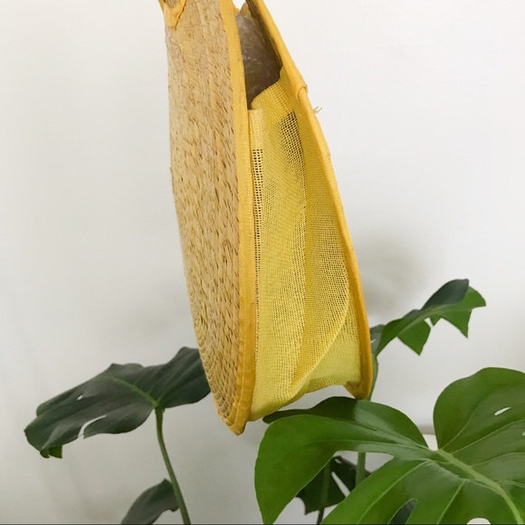 Raffia Straw Natural Woven Round Circle Tote Purse - Picture 2 of 2