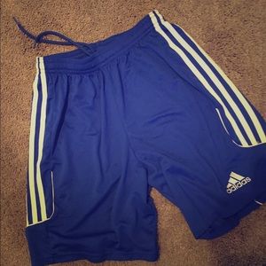 2 Adidas soccer shorts