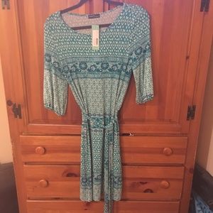 Market & Spruce Teal/White Dress - NWT