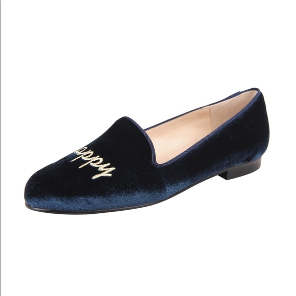 Gatsby Bee Happy Smoking Loafers - Blue Velvet - Picture 3 of 7