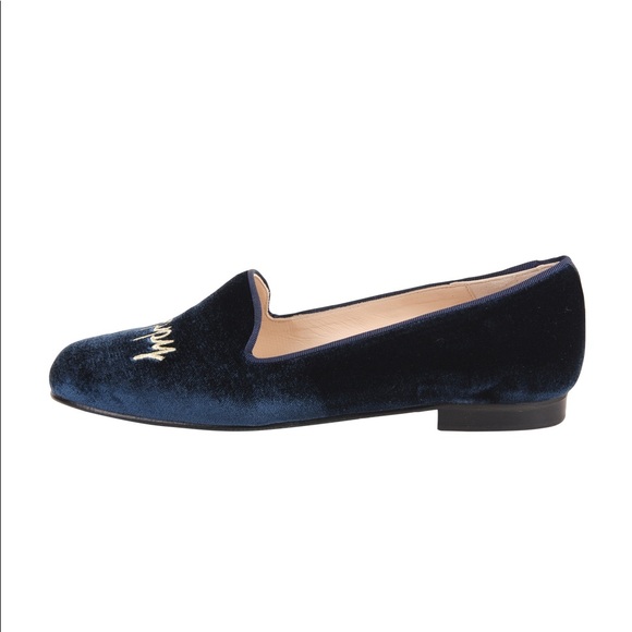 Gatsby Bee Happy Smoking Loafers - Blue Velvet - Picture 4 of 7