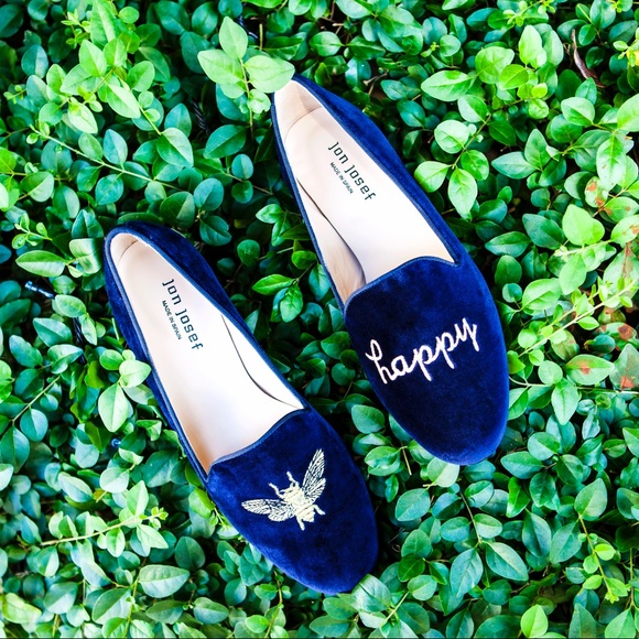 Gatsby Bee Happy Smoking Loafers - Blue Velvet - Picture 6 of 7