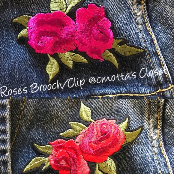 🔥 New💐Two Roses Brooch/Clip - Picture 2 of 6