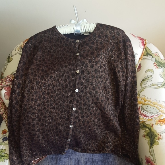 Cignal Animal Print button down cardigan. Size L - Picture 6 of 8
