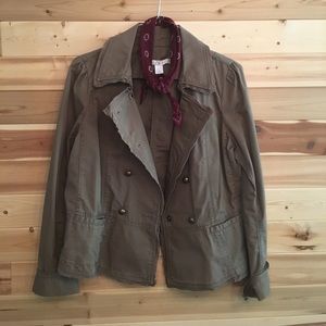 LOFT Sz 12 olive green blazer / jacket 💐