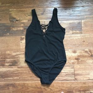 Tie-up body suit