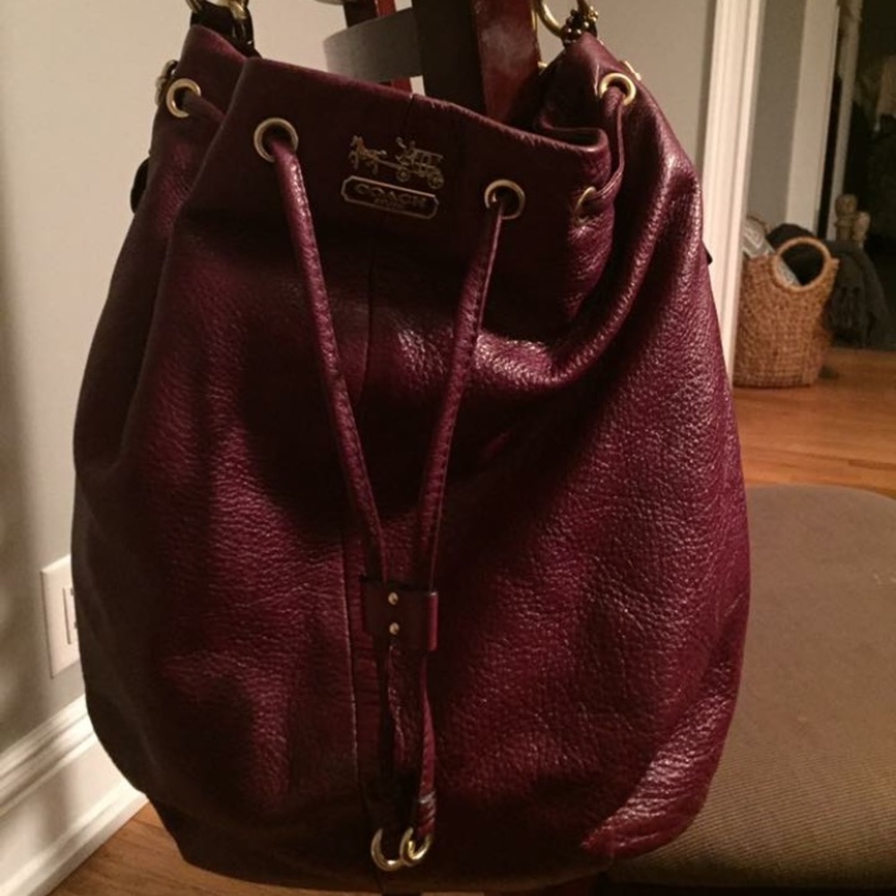 Coach Maroon Hobo Bag.