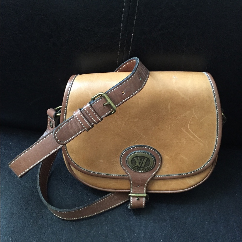 Vintage leather saddle bag