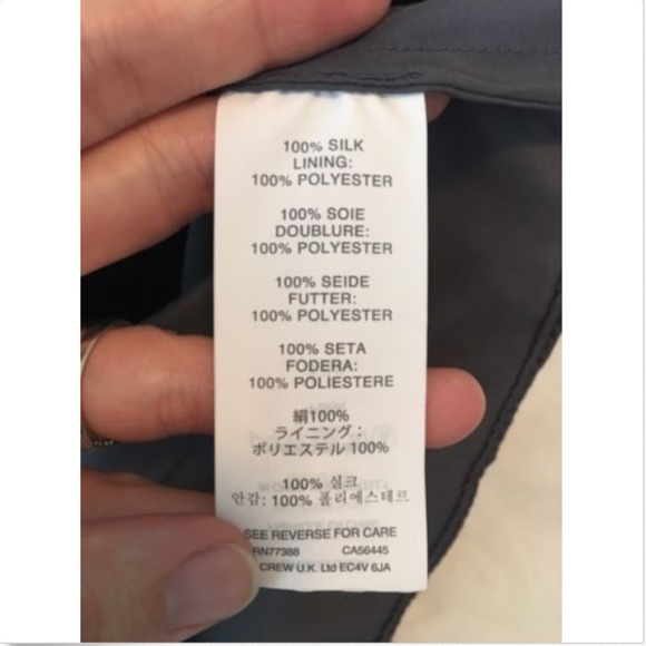 J Crew Silk Chiffon Clara Dress Charcoal Size 0 - Picture 6 of 6