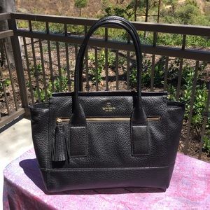 KateSpade Southport Ave Oden Black Leather Handbag