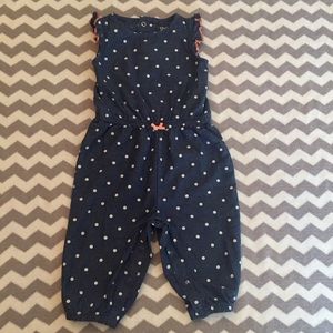6-9 month carters denim Romper with pants