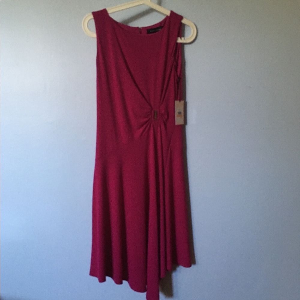 Ivanka Trump Purple/Pink Midi Dress