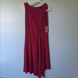 Ivanka Trump Purple/Pink Midi Dress
