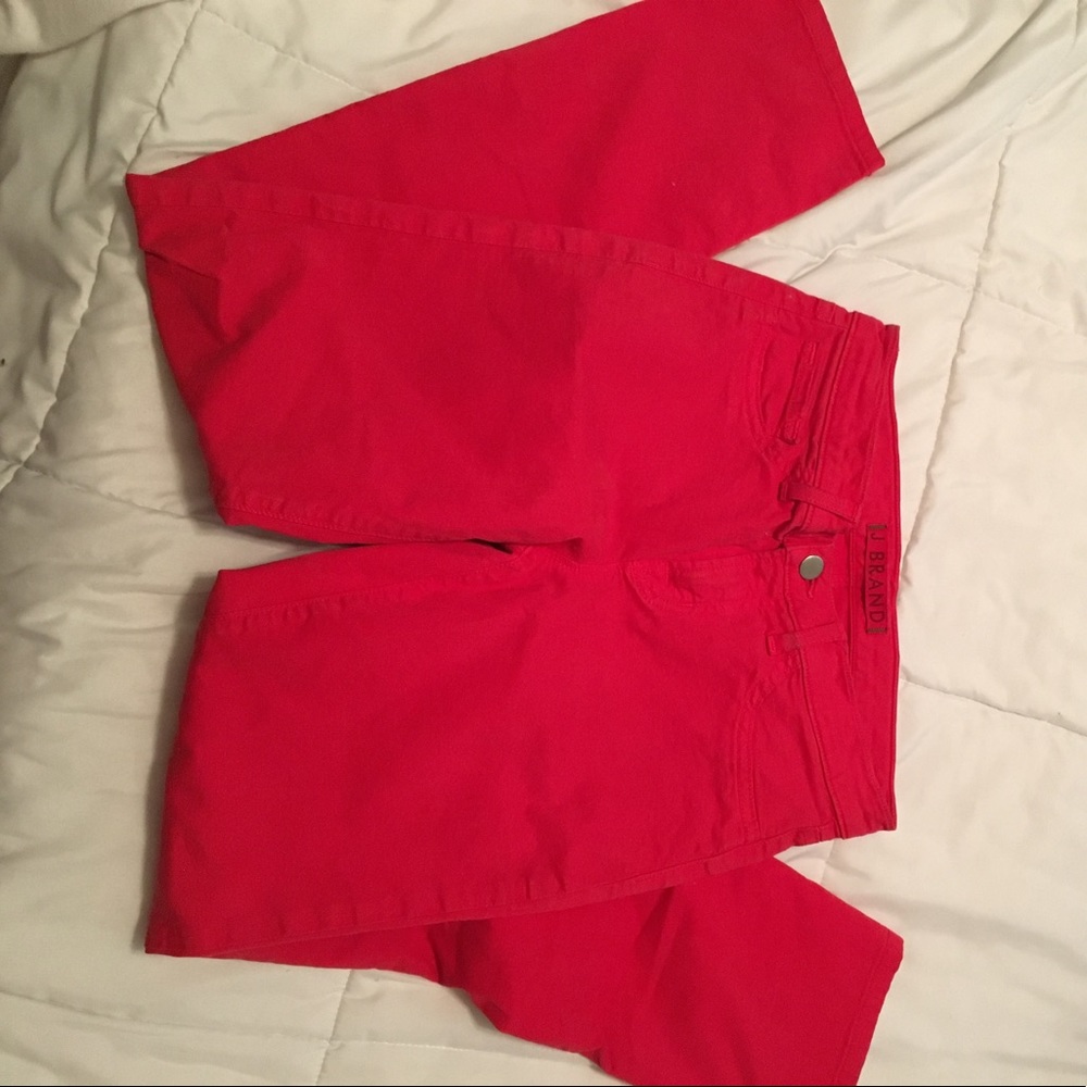 Bright red pants