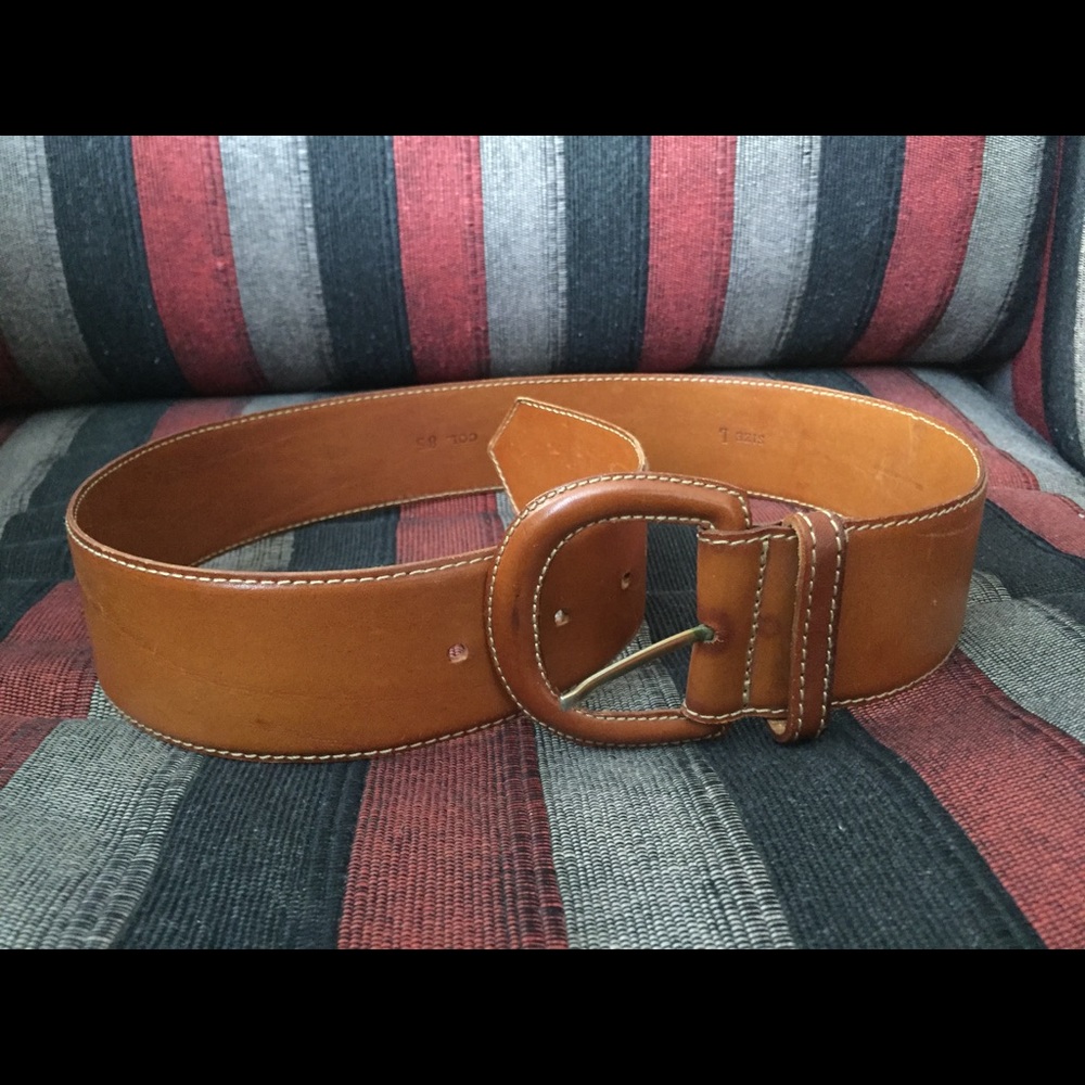 Vintage Barney's belt: light leather