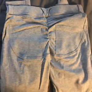 Gray butt lifting leggings