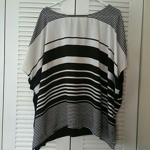 Black and white striped top