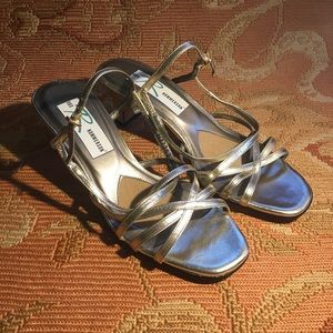 Ros Hommerson Silver Strappy Heels