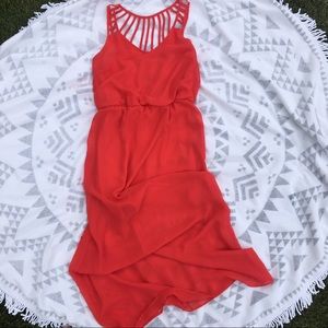 Charlotte Russe Coral Maxi Dress