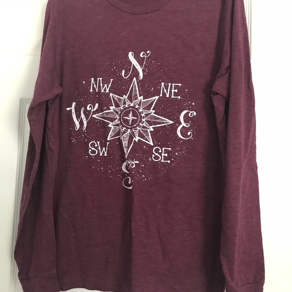 🦄 Maroon Long Sleeve Shirt