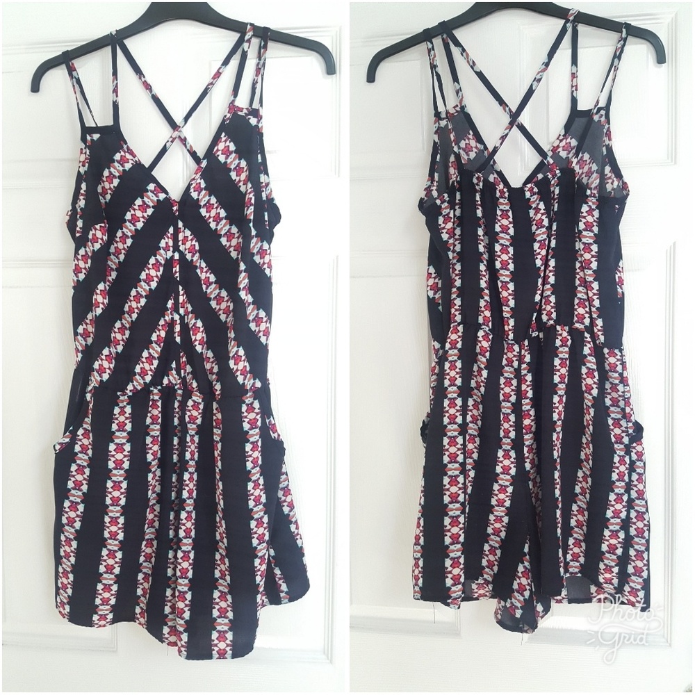 Boho Tie Dye Patterned Romper