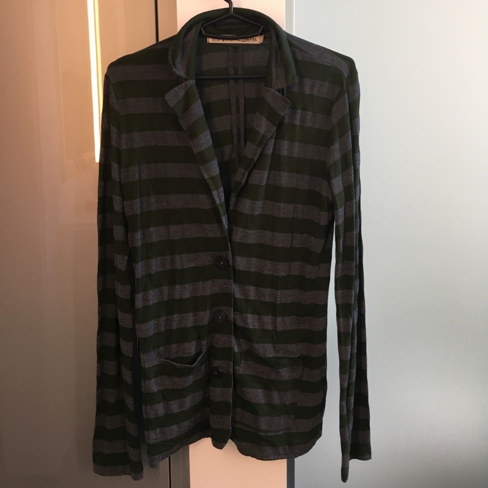 Michael Stars green and grey cardigan