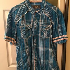 BKE Vintage Athletic fit for men s/s button up