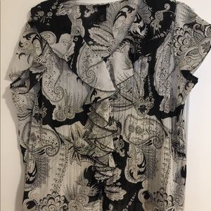 Lane Bryant Paisley Ruffled Top