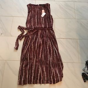 NWT Banana Republic Maroon Tie Dress 6P