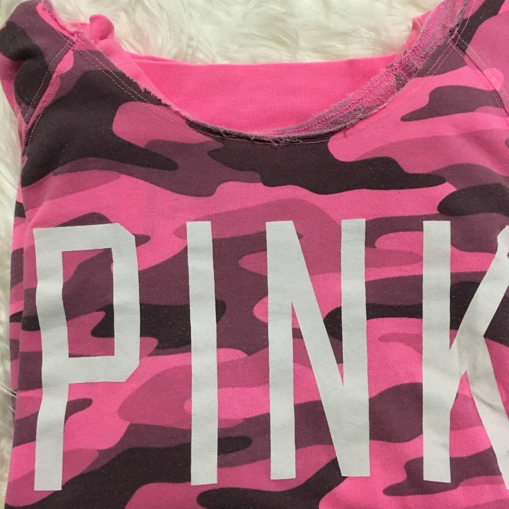 PINK Victoria's Secret pink camouflage sweatshirt