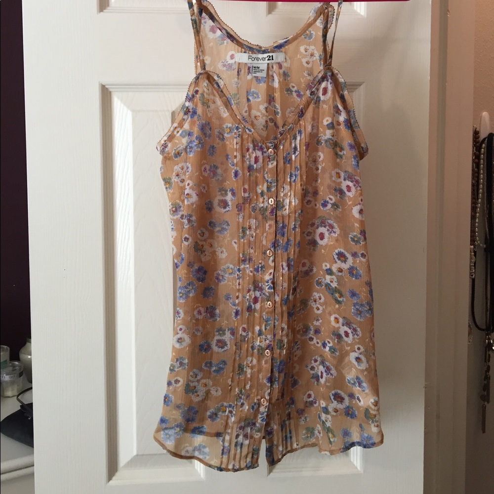 Forever 21 Floral Tank Top