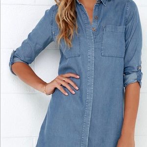 Blue Chambray Shirt Dress