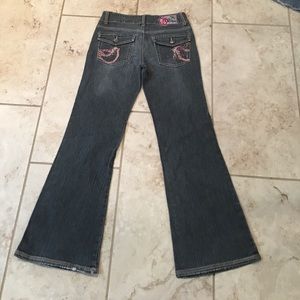 2/$29 Fang little girls jeans 14 boho look ** see pics for measurements