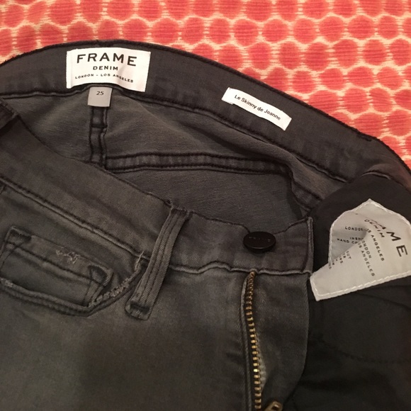 Frame Denim- Le color Rip (Dark Grey)- NWT