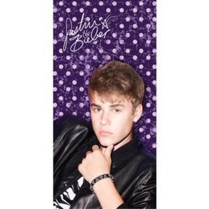 Justine Bieber Purple Towel