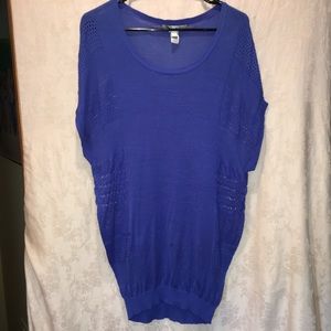 Blue extra long shirt