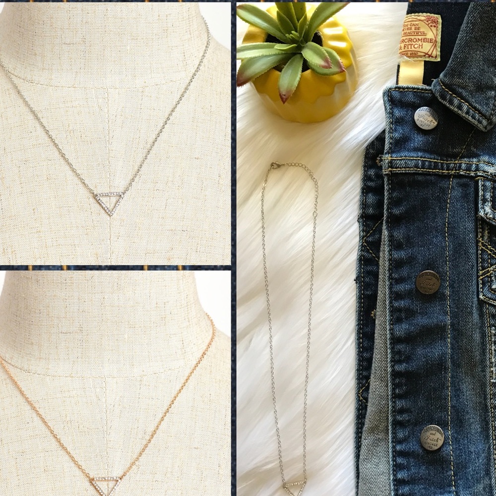 Free w/purchase $30+Triangle NecklaceGold/Silver - Picture 3 of 7