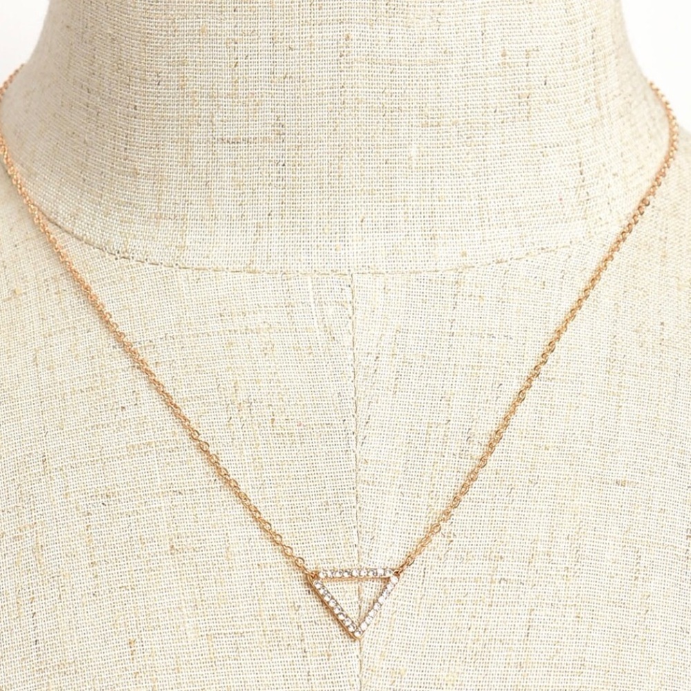 Free w/purchase $30+Triangle NecklaceGold/Silver - Picture 4 of 7