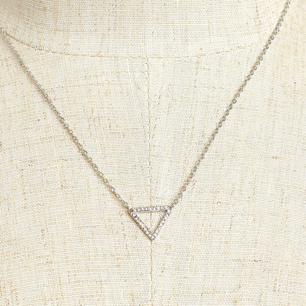 Free w/purchase $30+Triangle NecklaceGold/Silver - Picture 5 of 7