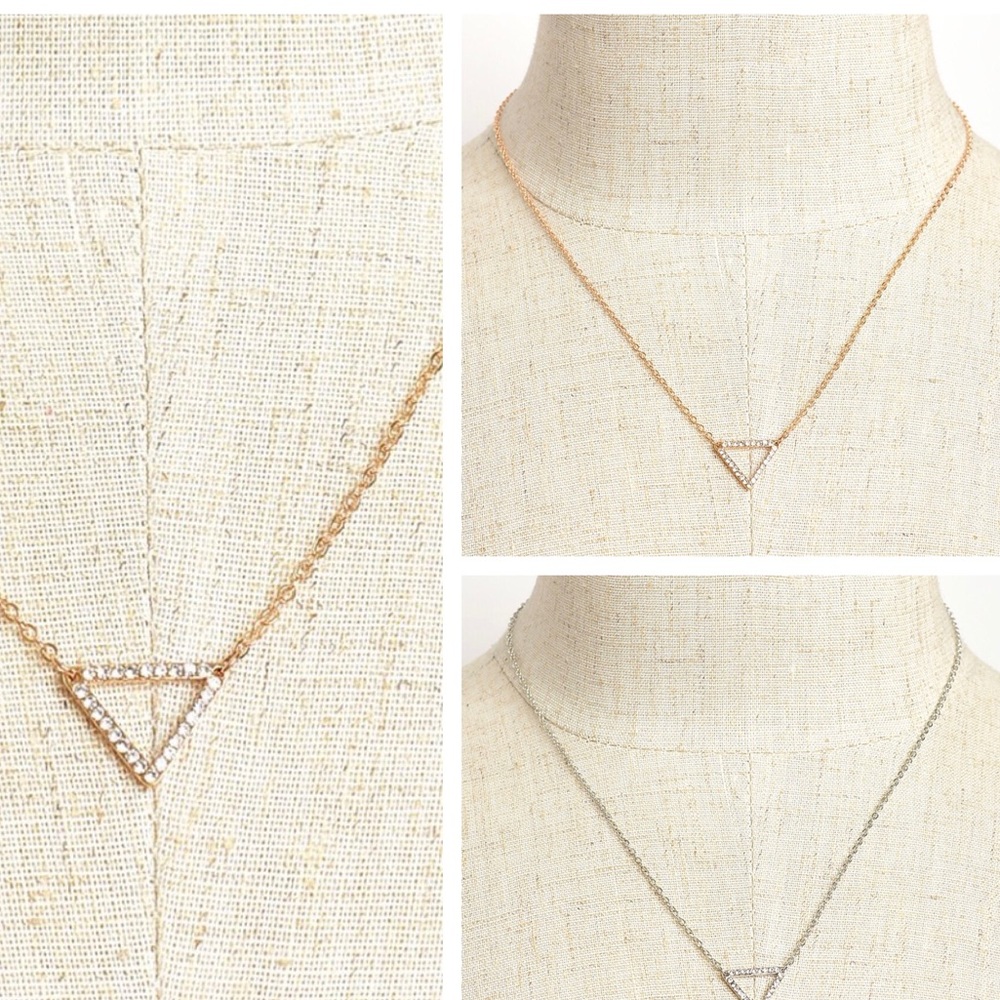 Free w/purchase $30+Triangle NecklaceGold/Silver - Picture 7 of 7
