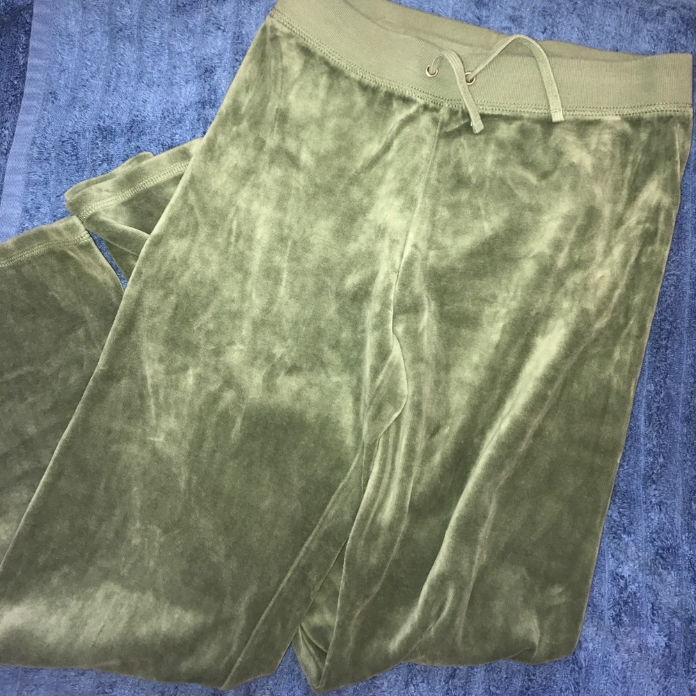 RARE Kids sized Juicy Couture Sweatpants! Olive!