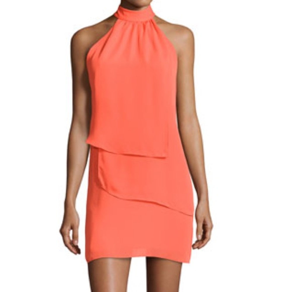 BLACK  high neck layered dress by laundry