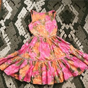 Pastel floral print flare dress