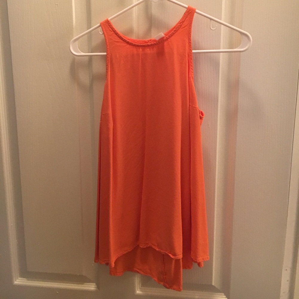 Summery orange trapeze tank top