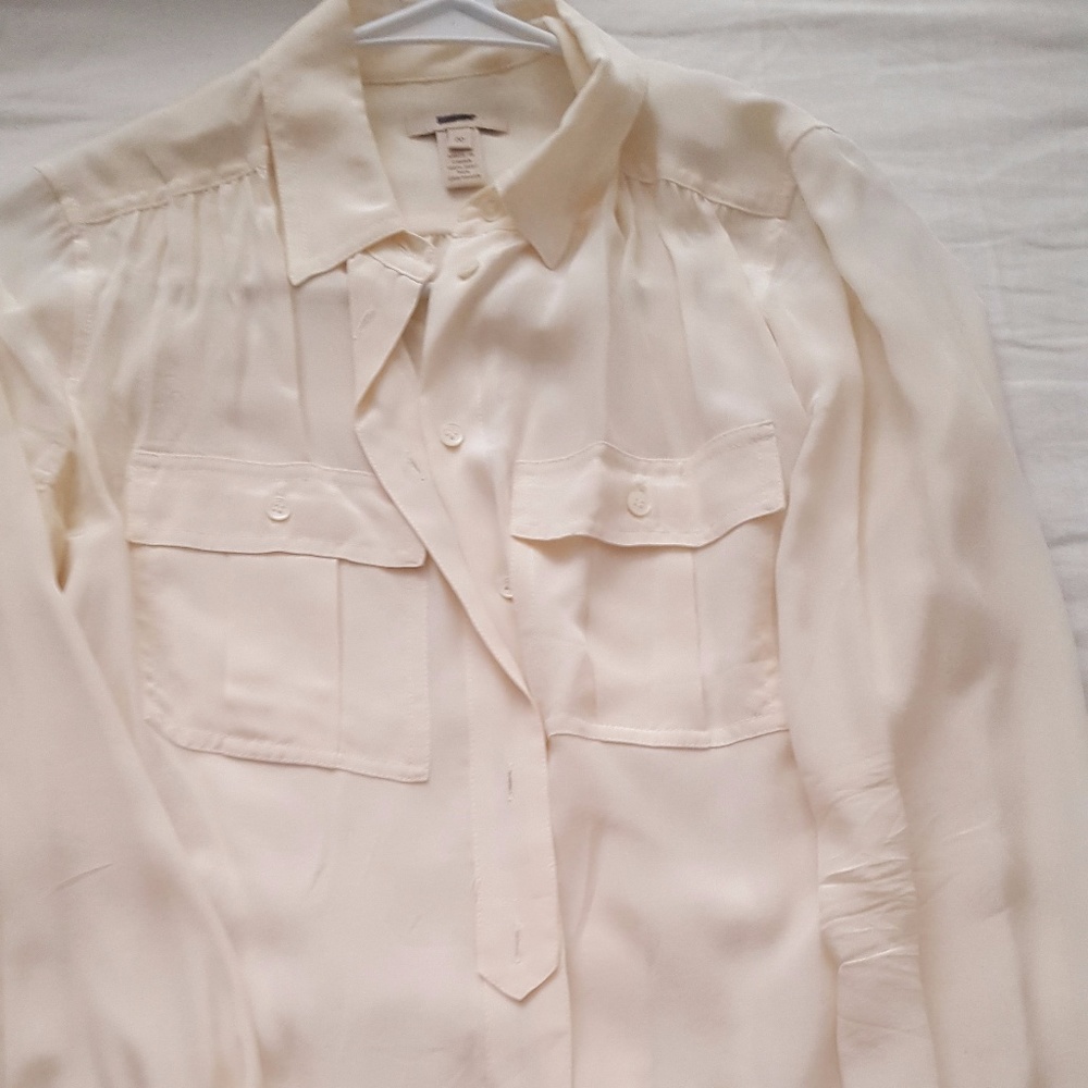 *SOLD*J. Crew Blythe Silk Blouse + 2 J.Crew shirts